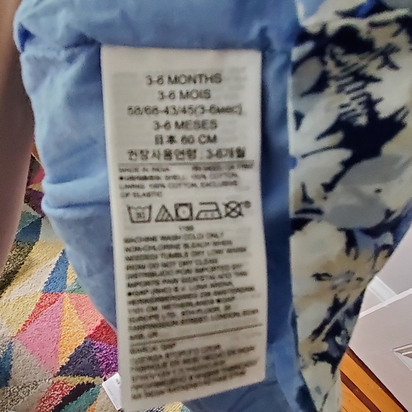 EUC baby GAP blue floral dress, headband, & bloomer set- baby girl 3-6 months - Picture 4 of 5